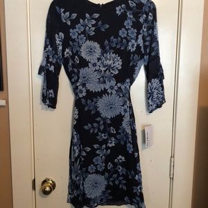 Blue Floral Patterned Dress